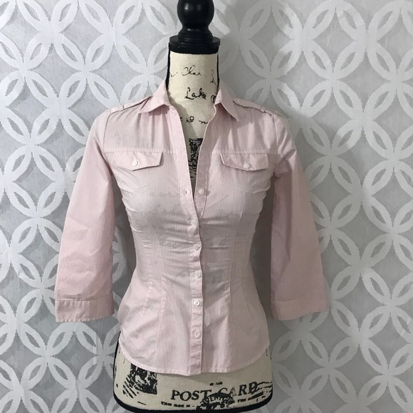 H&M Tops - 3 for $15 | H&M Stretch Striped Button Down Shirt